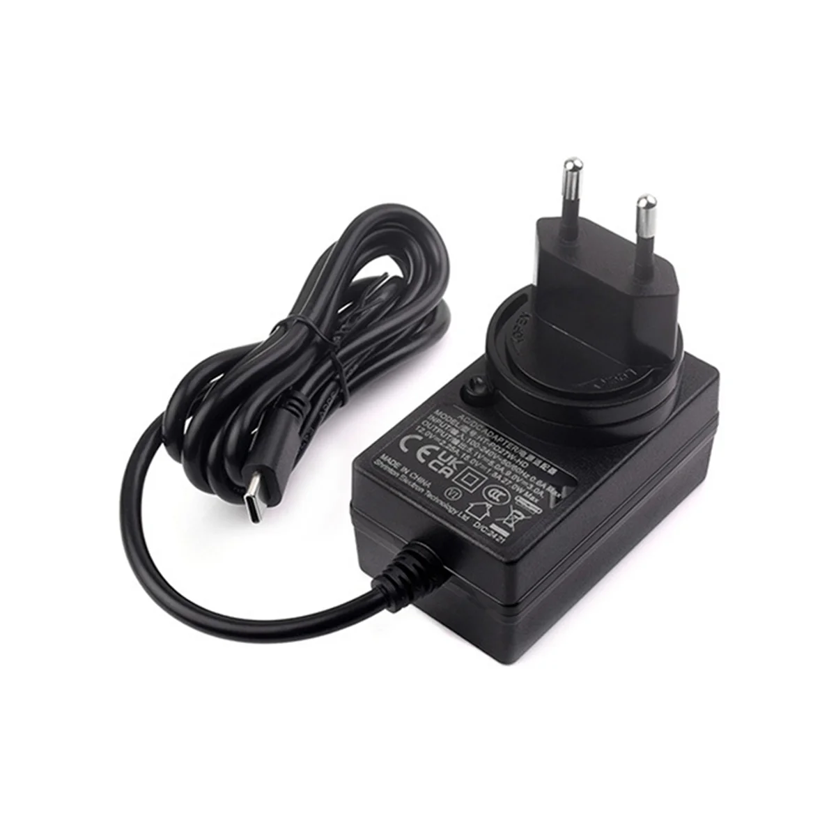 

ABEP-For Raspberry Pi 5 Power Supply 27W Type C Charger Power Adapter PD Power Supply for Raspberry Pi 5 EU Plug