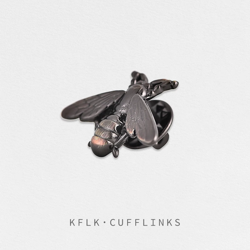 KFLK Fashion Bee Distress Brooch Pins Exquisite  Brand Brooches For Women Mens Costumes Badge Brooch Jewelry Wholesale
