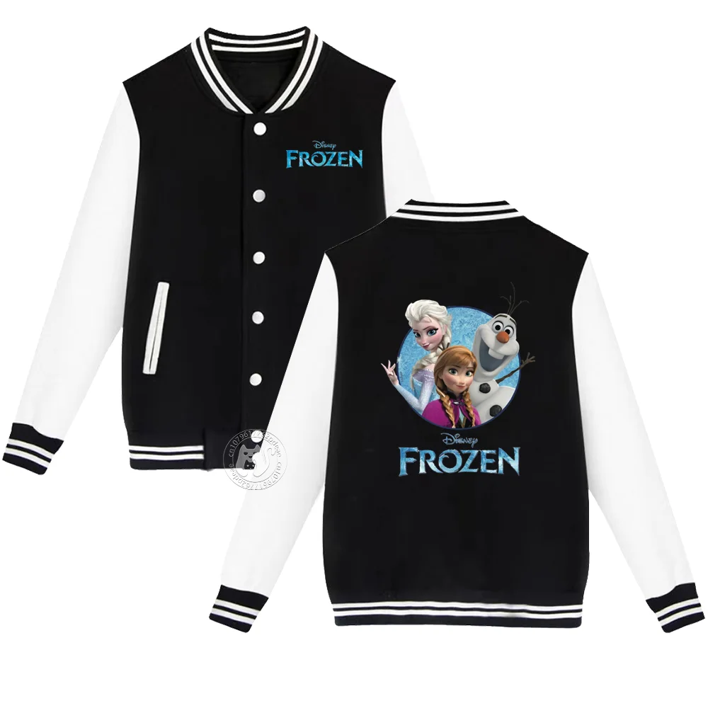 

Disney Kids Fall/Winter Jacket Baseball Uniform Frozen St Print thickened warm street coat for boys and girls ages 2-14