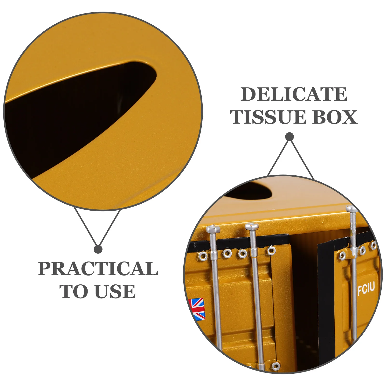 

1pcs Vintage Style Metal Tissue Box Cover Storage Case For Home Household Napkin Organizer Easy Clean Desktop Tissue