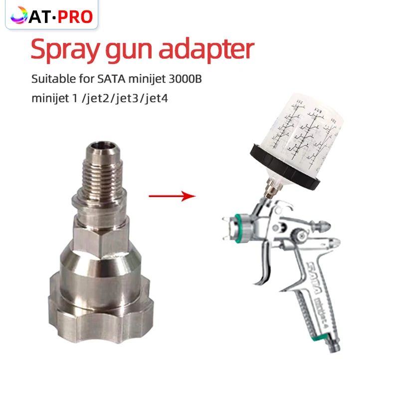 Suitable For Sata Mini Spray Gun Adapter Jet1 /Jet2 /Jet3/ Jet4 Mini Adapter Wash Free Pot Airbrush Adapter