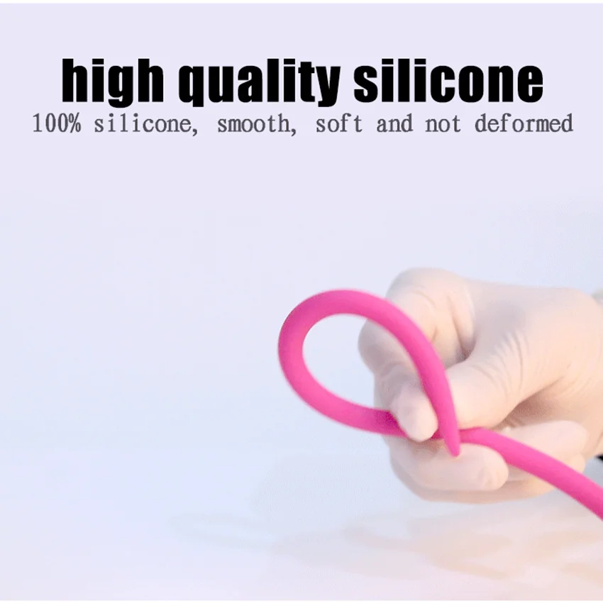 Male Masturbator Urethral Vibrator Penis Plug Silicone Urethral Sounds Catheter 10 Speed Vibrating Dilators Trainer Sex Toys