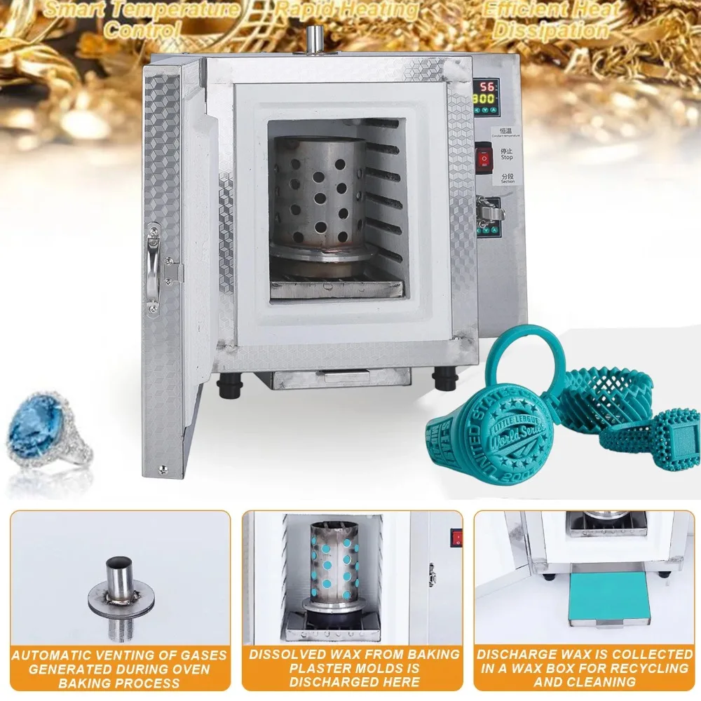 

Печь для литья ювелирных изделий «два в одном» (постоянная и сегментированная): цифровой прецизионный контроль для отрыжки и воска/литья металла