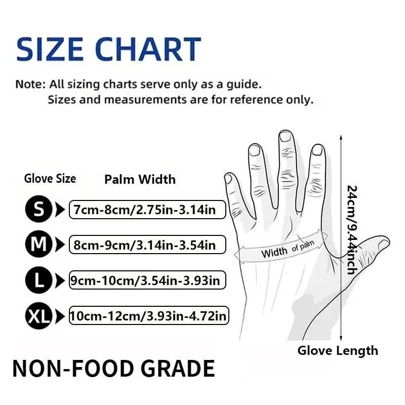 40/60 Pcs Disposable Nitrile Gloves, Suitable for Everyday Cleaning, Beauty and Hairdressing, Car Washing and Other Applications