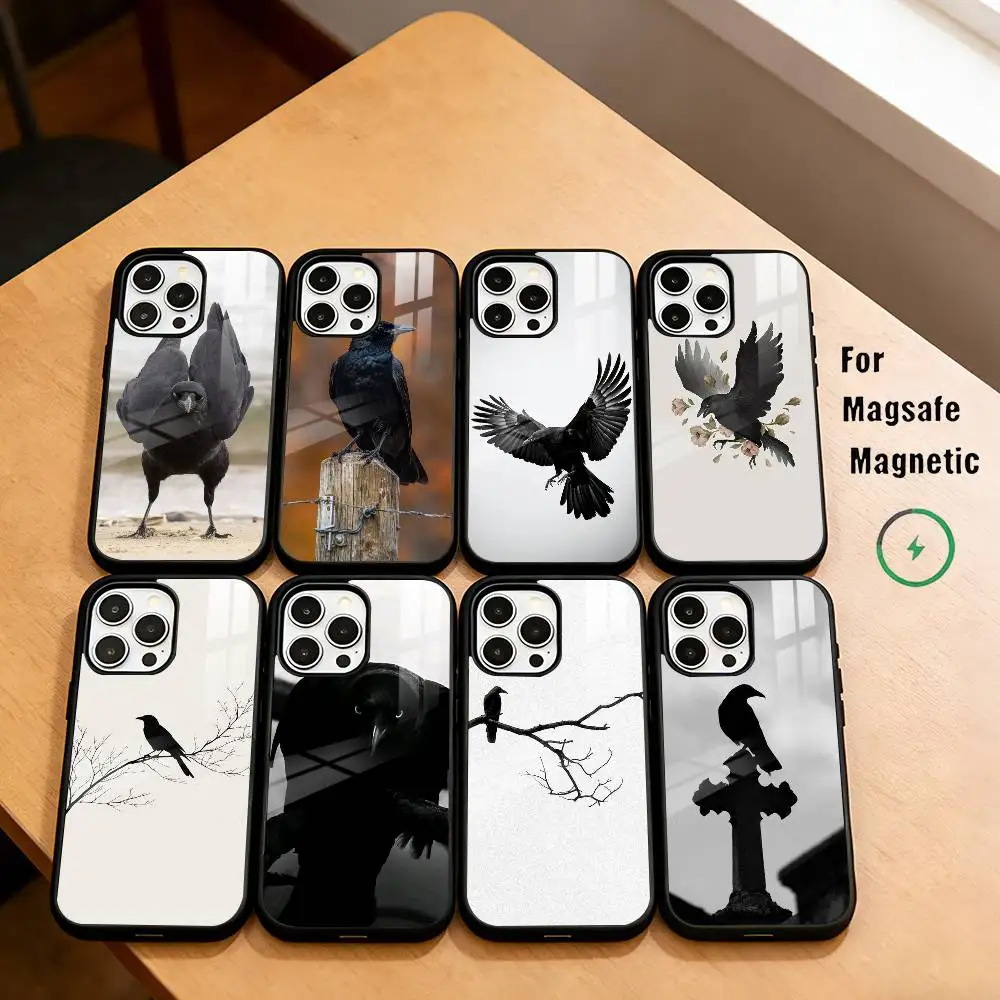 

N-Night Elf R-Raven Phone Case For iPhone17,16,15,14,13,12,11 Plus,Pro Magnetic with Magsafe Wireless Charging