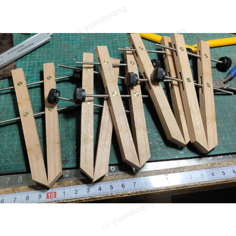 1 pçs diy modelo navio veleiro montar braçadeira paralela rosca de metal parafuso haste ajustável clipe paralelo de madeira ferramentas artesanais