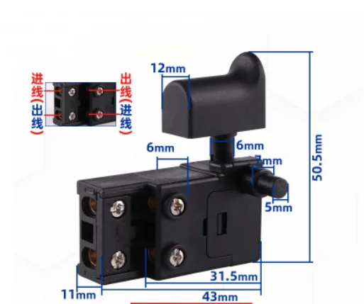 Memicu Switch ZIC-FF03-26 Bor Listrik Hammer Speed Control Switch