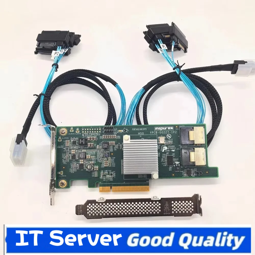 INSPUR YZCA-00227-101 9207-8i PCIE3.0 6Gbps HBA LSI FW:P20 IT Mode ZFS FreeNAS unRAID 2* SFF-8087 SAS