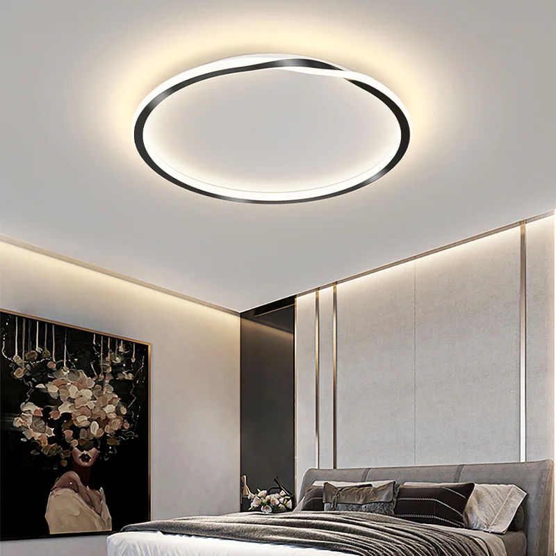 New Simple LED Round Ceiling Light Hanging Bedroom Living Room Study Corridor Ceiling Chandelier Room Decorative Home Lamps