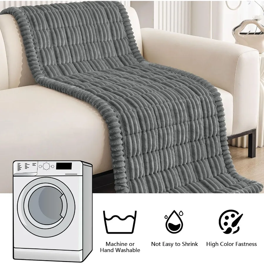 Wasbare antislip Fuzzy huisdierbankhoezen voor 3-kussenbank Dikke zachte bankhoezen Kussenbeschermer met huisdiervriendelijk ontwerp