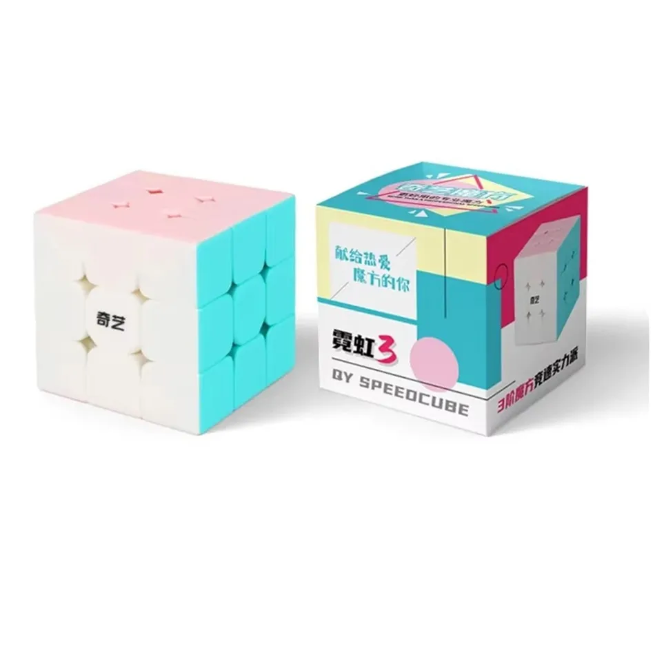 Qiyi النيون الطبعة المكعب السحري Qidi 2x2 ووريورز 3x3 سرعة مكعب أوراق القيقب lvy التعليم لعبة للأطفال Cubo Magico لغز لعبة