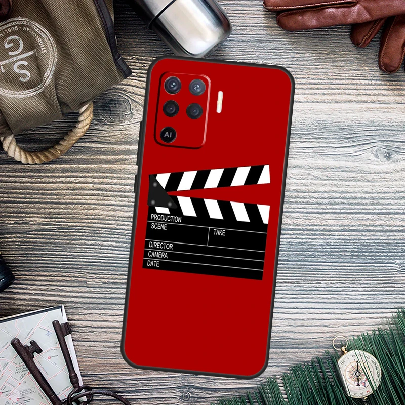 Film Clapperboard For OPPO A79 A54 A74 A94 A58 A78 A98 A5 A9 A53 A52 A72 A15 A16 A17 A57 A77 A76 A96 Case