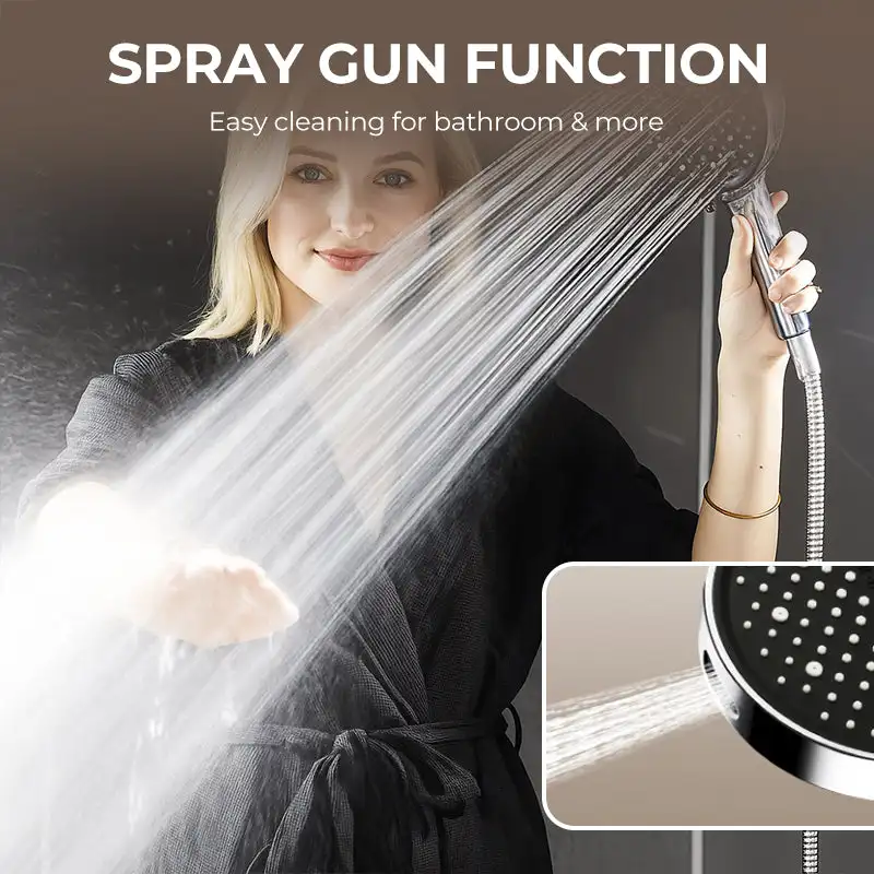 

15CM Large Panel Nozzle 7 Modes Shower Head High Pressure Water Massage Shower Head Bathroom Bathing tools