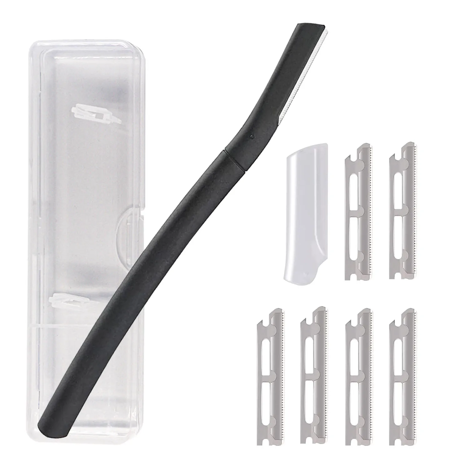 Eyebrow Razor Kit Beard Trimmer Dermaplaning Tool Shaper Facial Razor for Beard Moustache Razor With 6 Blade Sets