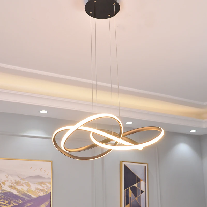 modern pendant light for dining room,Dimmable Led chandelier for living room bedroom kitchen,Dia60cm pendant ceiling light