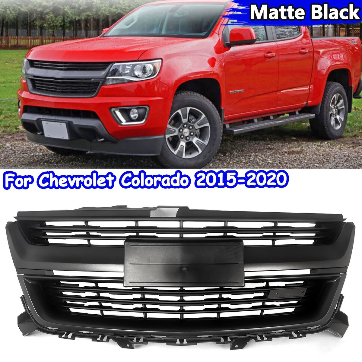 SAIQINGSP Front Bumper Grille Fit For 2015-2020 Chevrolet Colorado 84408361 Gray Car Accessories Tools