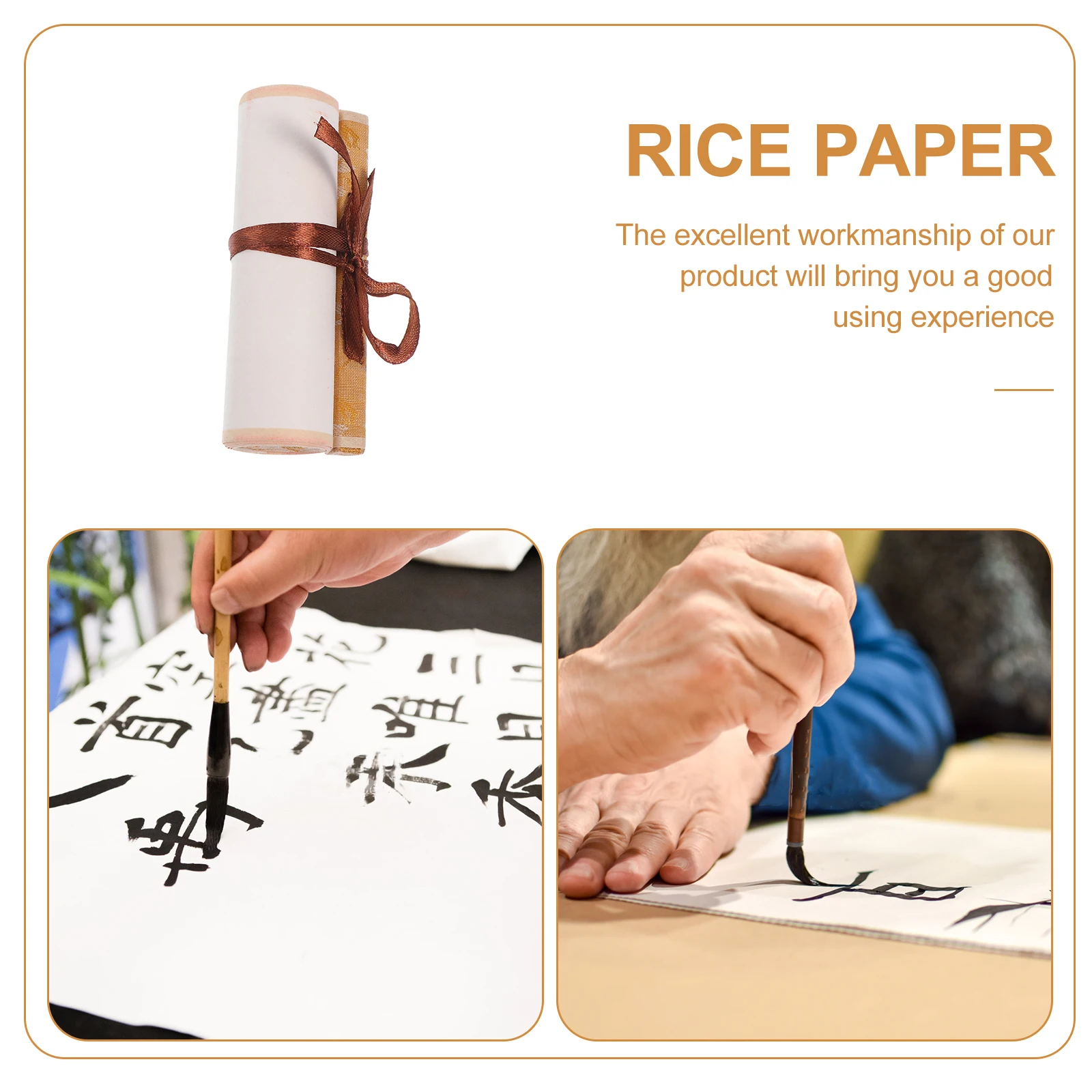 

Premium Calligraphy Chinese Art Paper Scroll Ink Writing Durable Rice Paper Brush Painting Compact Storage Sketchpad Alternative