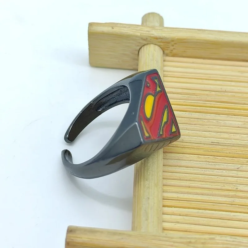 BeastKingdom Justice League Superman شخصية إبداعية مطلية بالمينا حلقة مفتوحة أنيمي الطرفية الكرتون البنصر الهدايا #4