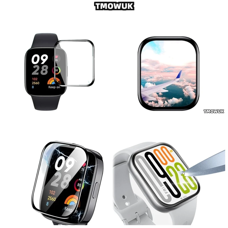 

For Xiaomi Redmi Watch 2 3 4 5 MOVE Lite Active - Soft Screen Protector - 3D Curved Full Cover - Anti-Scratch PMMA