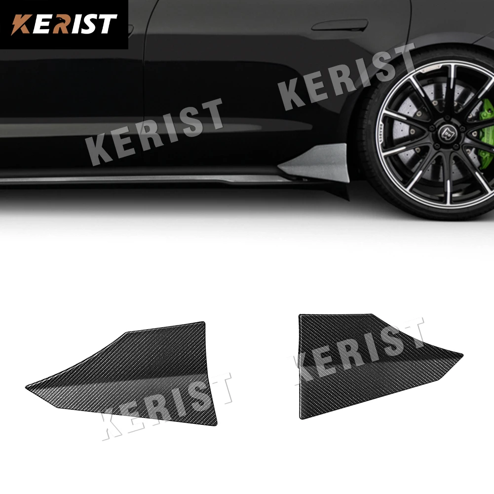 

Carbon Fiber Side Skirts Lip Splitter For Porsche Taycan RWD 4S Turbo S Car Styling 2020-up