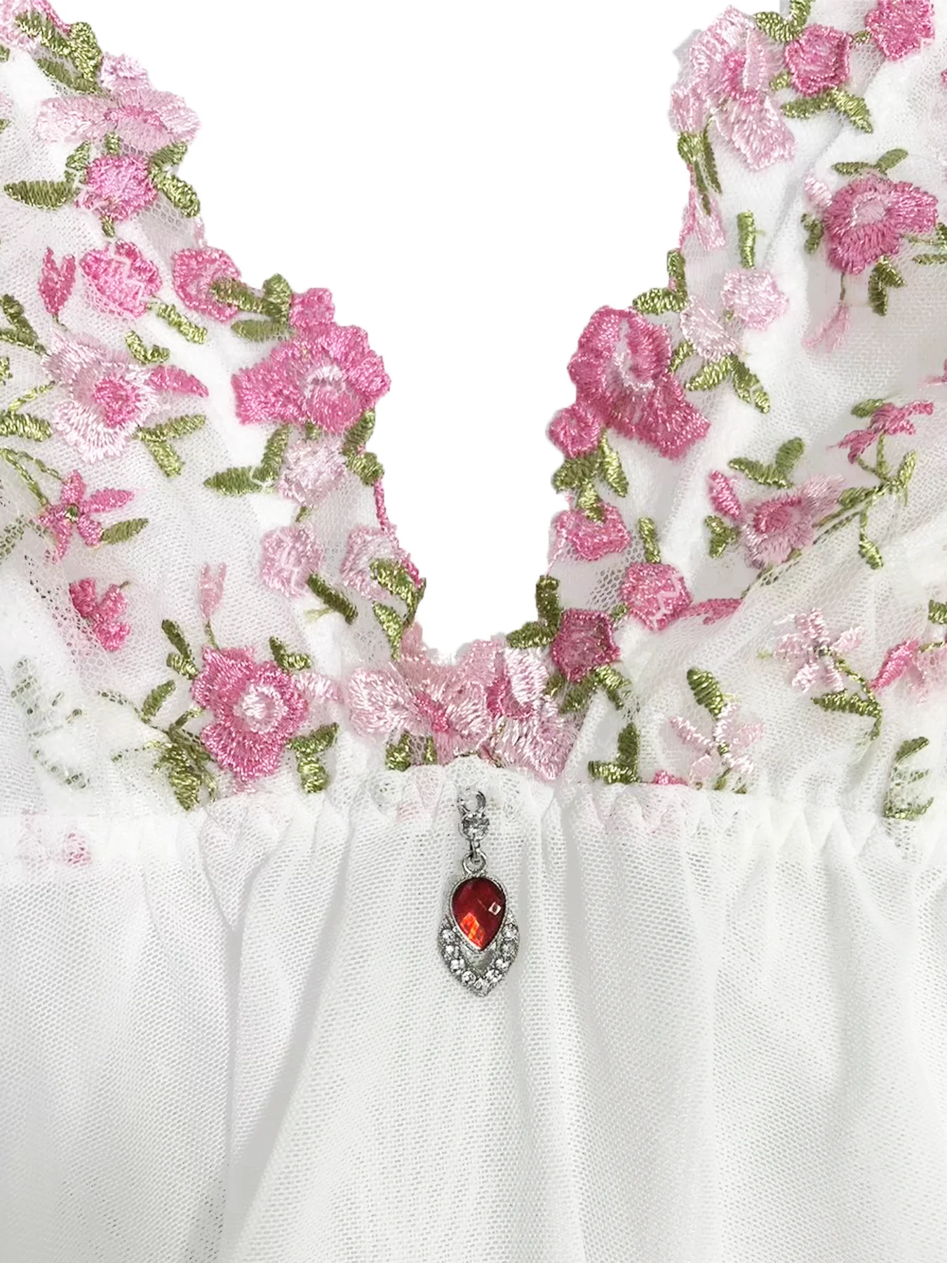 White Floral Embroidery Babydo - огляд і ціна Embroidery White