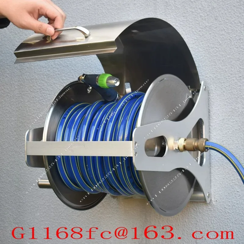 Cover Water Pipe Storage Rack Wall-mounted Stainless Steel Water Pipe Rack Household Car Wash Watering Nozzle Set