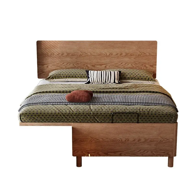 

Bay window splicing bed Solid wood row skeleton Small apartment window sill renovation half bay window half bed with drawers