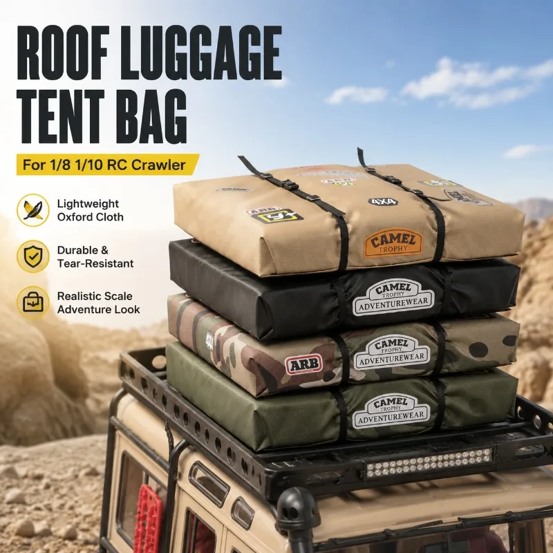 1/10 RC Crawler Mini Roof Top Tent Simulation Decoration for Axial SCX10 Traxxas TRX4 FCX10 KM RC Car Roof Rack Scale Decor