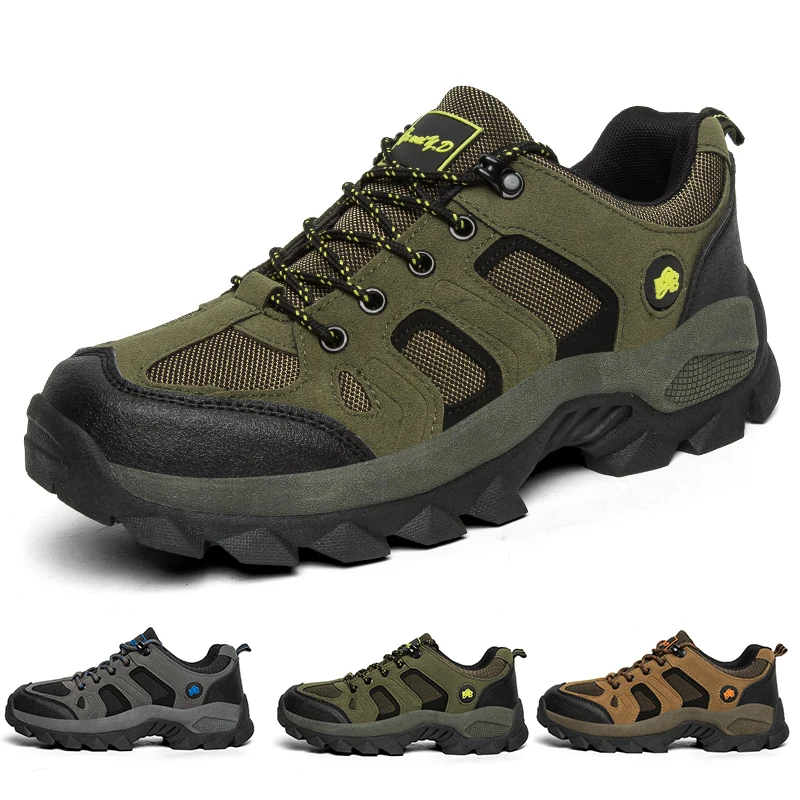 

Мужские походные ботинки, износостойкая обувь для активного отдыха, кожаные+сетчатые дышащие походные ботинки, мужская тактическая спортивная обувь для охоты и тренировок