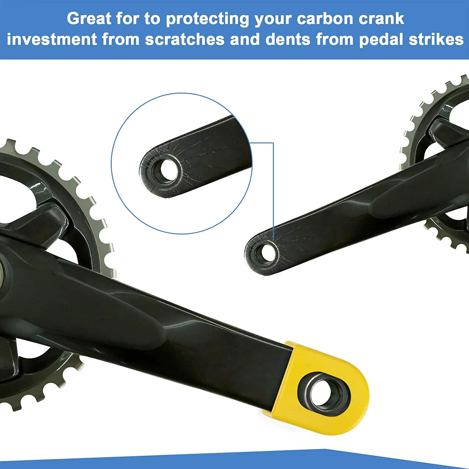 จักรยานซิลิโคน Crank อุปกรณ์ป้องกันฝาครอบซิลิโคนเหยียบ Crankset ป้องกันกรณี Mountain Road จักรยานขี่จักรยาน MTB อุปกรณ์เสริม