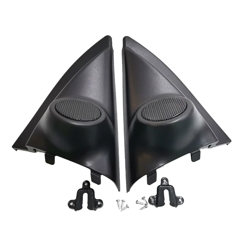 A-Pillar Door Angle Speaker Cover Mount In Black Car Tweeter Refitting Audio Installation Kit For Isuzu D-Max 2012-2019