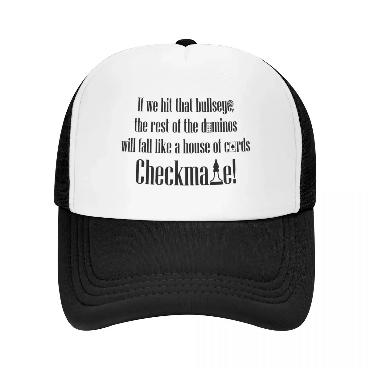 Checkmate - Bullseye - Cards - Chess Funny TV Quotes Baseball Cap Brand Man cap Mens Women's