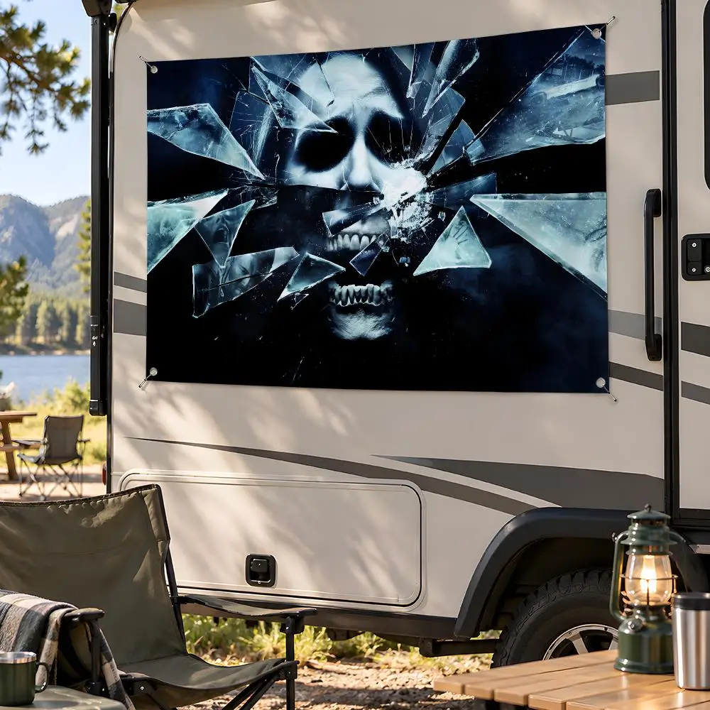 Movie Horror Final Destination Flags Fan Flag Banner Wall Hanging Outdoor Yard Camping Dorm Garage Party Home Decor Gift