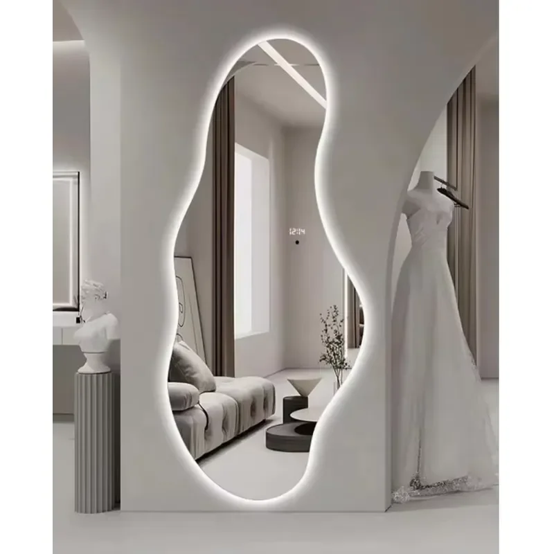 Creative LED Decorative Mirror Special Shaped Wall Mounted Full Length Dressing Mirror for Home Clothing Store Fitting Room