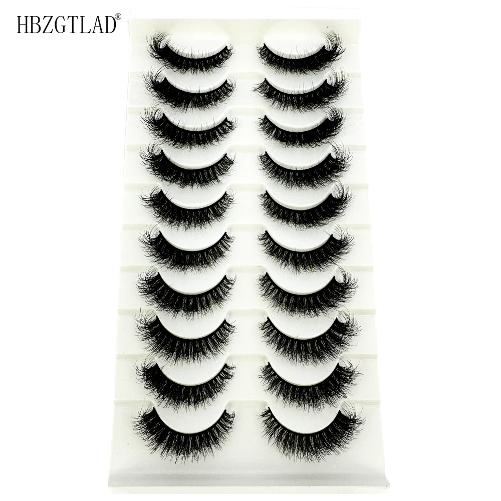 New Lashes 10 Pairs Natural Short False Eyelashes 8D Mink Lashes Extensions False Eyelashes Faux Cils Makeup Wholesale
