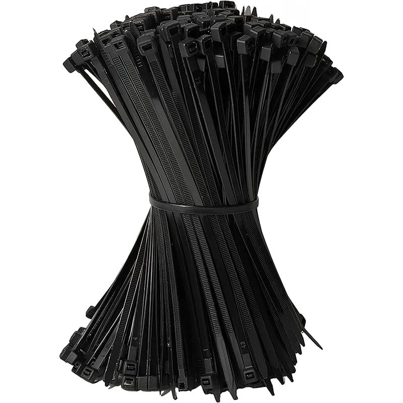100pcs Plastic Clamping Collar Rilsan Cable Ties Clamp Greenhouse Plastic Clamps Self-tightening Plastic Necklace Belts