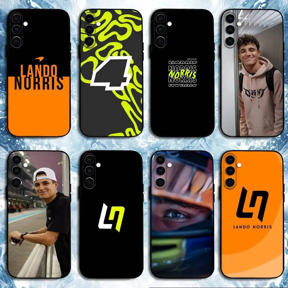 

F1 No 4 L-Lando N-Norris Phone Case For Samsung Galaxy A73,A72,A71,A70,A53,A52,A51,Others Soft Black Shell