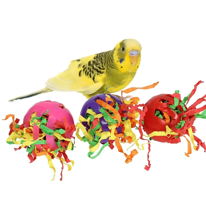 3 Pieces Set Birds Colorful Foot Rolling Versatile Parrot Training Bird Cage for Parrotlet Cockatiel