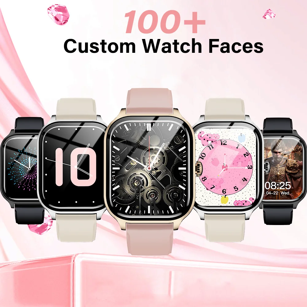 LAXASFIT 2025 Neue Smartwatch, Bluetooth-Anruf, Nachrichtenerinnerung, 24-Stunden-Gesundheitsüberwachung, Smartwatch, Geschenk für Männer und Frauen – Detail 2