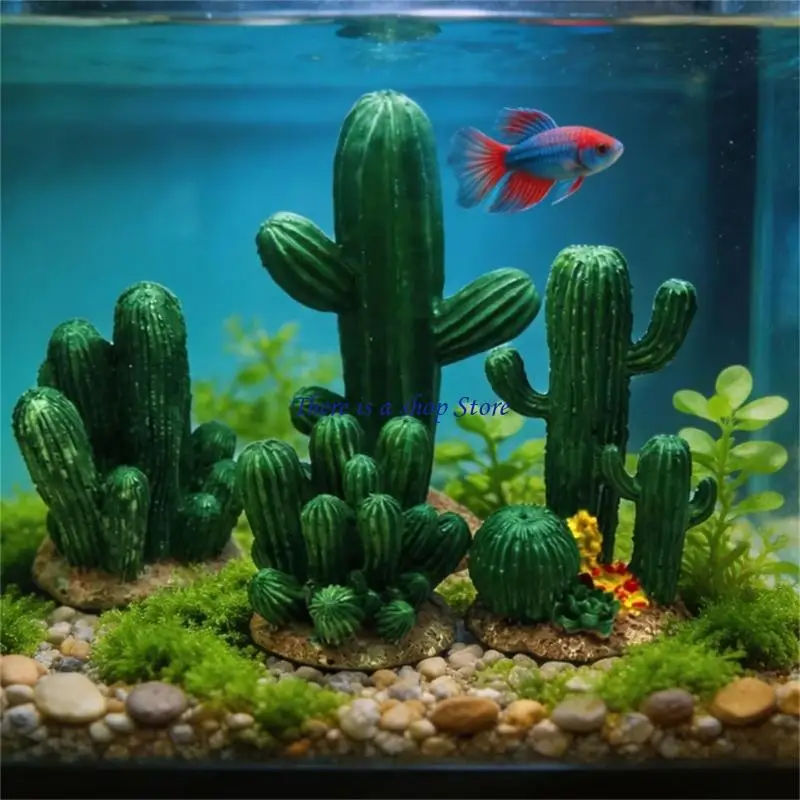 D0AD Realistic Durability Resins Succulents Sculpture Simulation Cactus Plant
