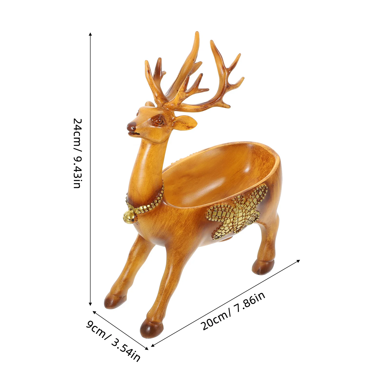 Deer Shaped Resin Storage Box Key Organizer Sundries Container Home Office Decoration Resin Deer Statue Sundries Organizer Box