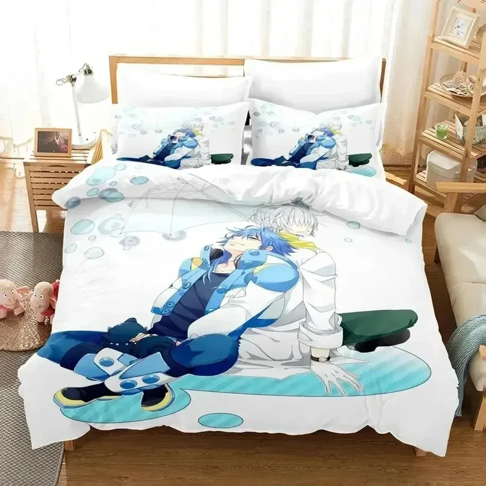 3D Print Anime DRAMAtical Murder Game Bedding Set Duvet Cover Bed Set Quilt Cover Pillowcase Queen Boys Adult Bedding