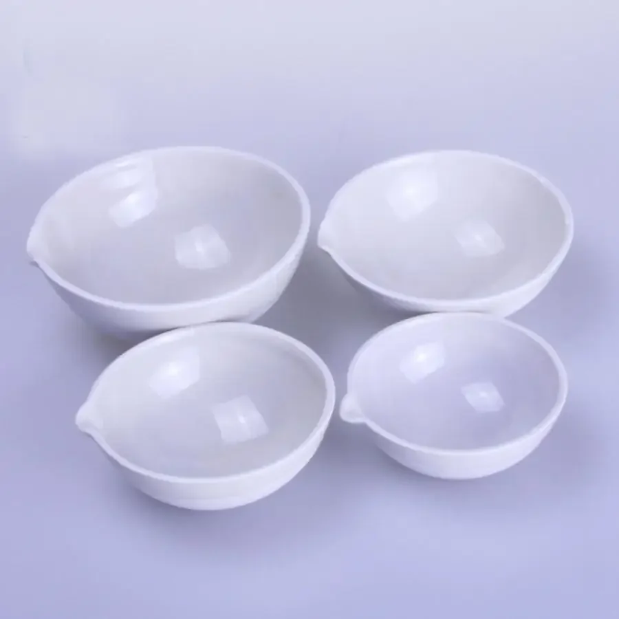 

40ml 50ml 60ml 75ml 100ml Ceramic Evaporating Dish Round Bottom With Spout Chemistry Laboratory