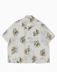 VISVIM 24SS COPA Japanese Leisure Beach Hawaiian Japan Tidal Tiger Short Sleeved Shirt for Men