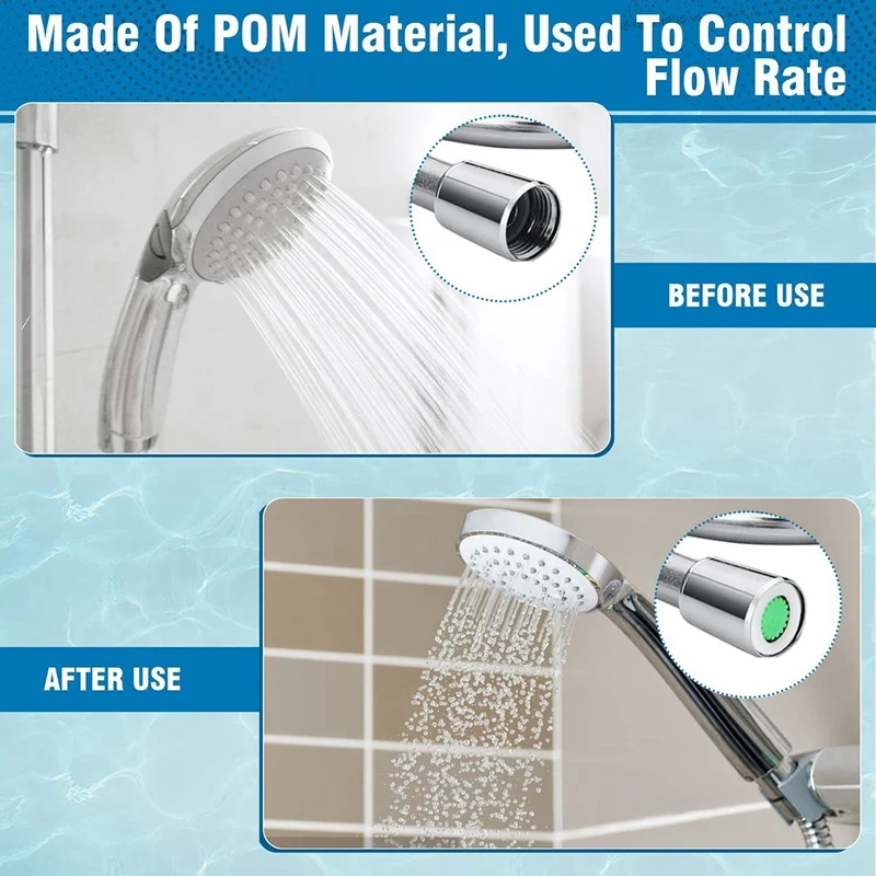 Flow Restrictor Shower Water Saver For Shower, 4 Pieces Water Flow Restrictor Set D, Up To 70% Water Saving