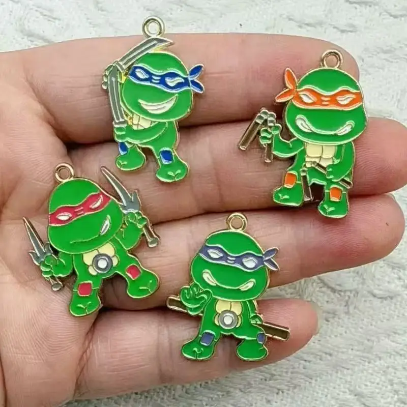 10Pcs Cute Cartoon Enamel Charms for DIY Earrings