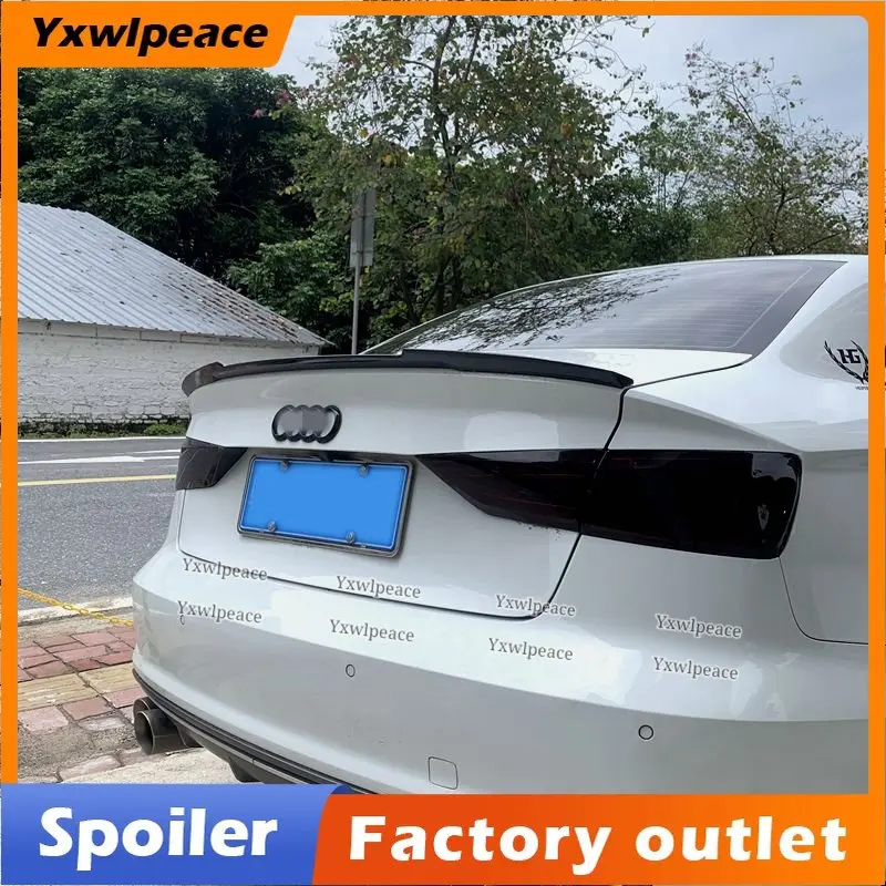 

For Audi A3 Sedan S3 Spoiler 2014 2015 2016 2017 2018 High Quality ABS Material Unpainted Color Trunk Lip Spoiler Car Styling