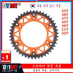 45T - 52T Rear Sprocket Motorcycle Parts For SX-F 125 144 150 200 250 350 300 360 380 520 500 525 505 440 450 Racing Six Day