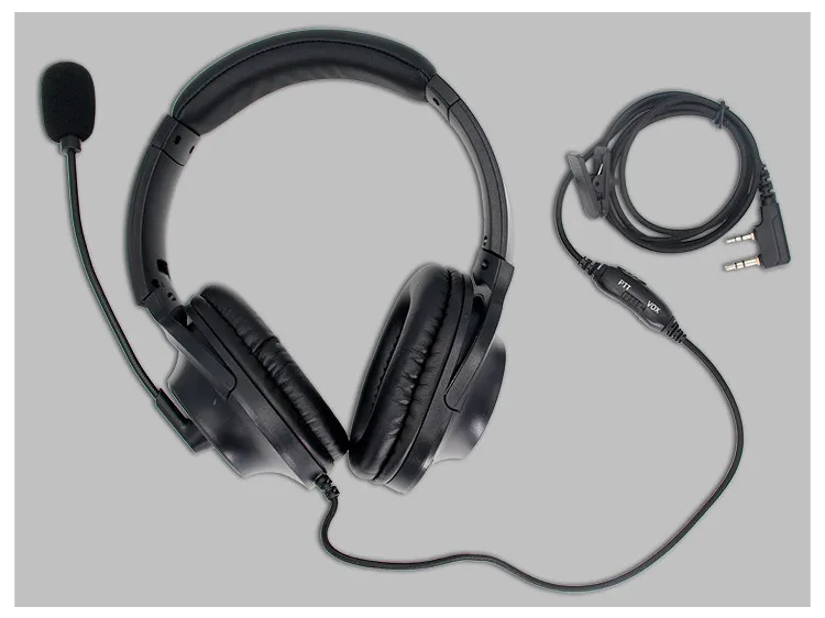 Head Mounted Noise Cancelling, Voice Controlled, Dual Ear K-head Tactical Headphones, Single-sided Top Mounted Large Earmuffs