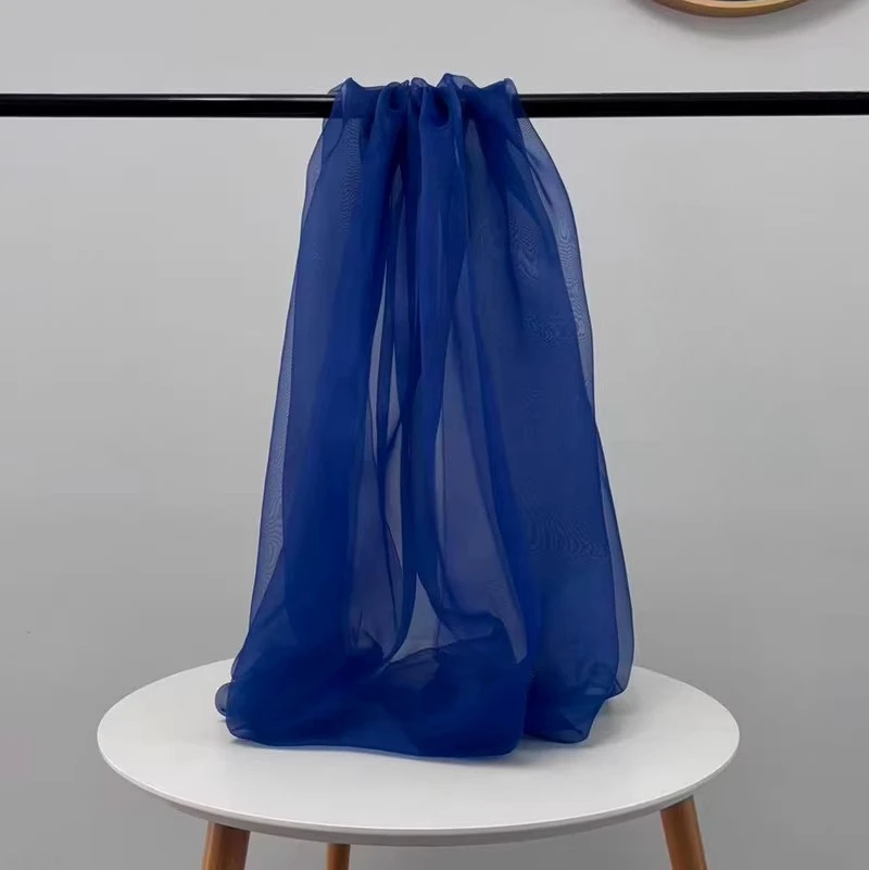 5 m/Lot Organza-Stoff mit hoher Dichte für Hochzeitskleider, Seidenimitat-Stoff, DIY handgefertigte Accessoires, transparentes Garn – Detail 16